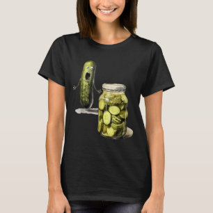 Funny Pickle Überraschung eine Gurke und ein Glas  T-Shirt