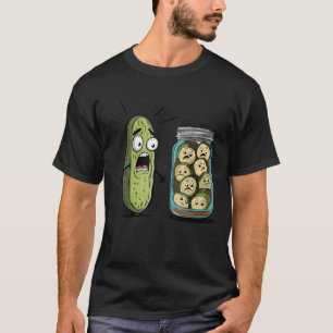 Funny Pickle Überraschung eine Gurke und ein Glas  T-Shirt