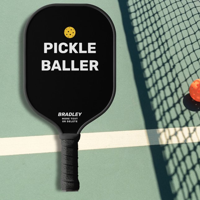 Funny Picklealler Benutzerdefinierter Textname Pickleball Schläger (Von Creator hochgeladen)