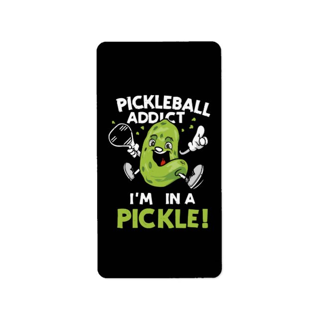 Funny-Pickleball Adressaufkleber (Vorne)
