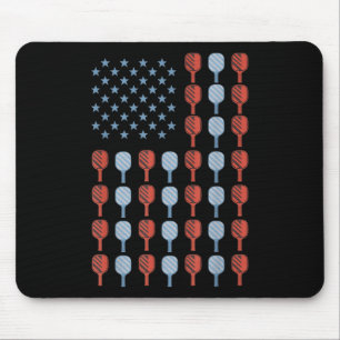 Funny Pickleball Amerikanische Flagge USA Männer F Mousepad
