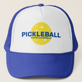 Funny Pickleball Benutzerdefinierter Text, Name Cl Truckerkappe