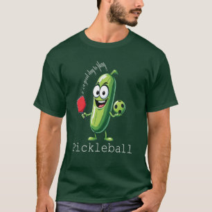 Funny Pickleball Cucumber Graphic T-Shirt