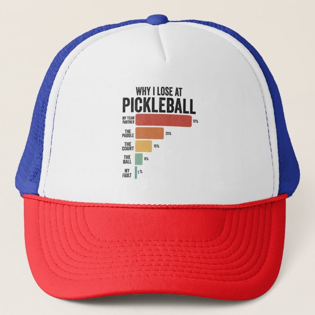 Funny Pickleball Dink Sport Warum ich Pickleball v Truckerkappe (Vorderseite)