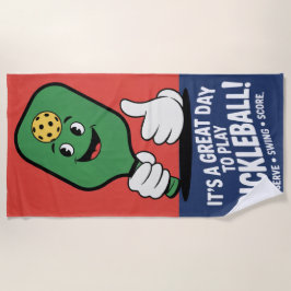 Funny Pickleball Ein großer Tag zum Pickleball spi Strandtuch