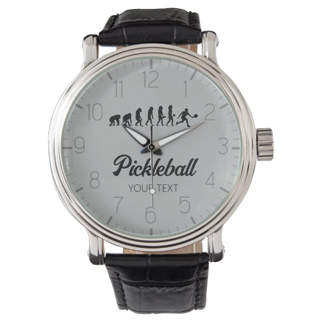 Funny Pickleball Evolution Personalisiert Armbanduhr (Vorderseite)