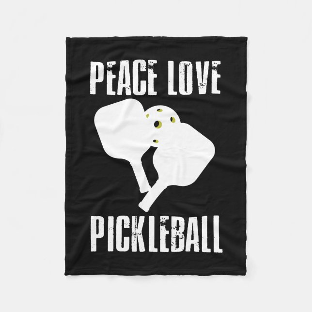Funny Pickleball Fleecedecke (Vorderseite)