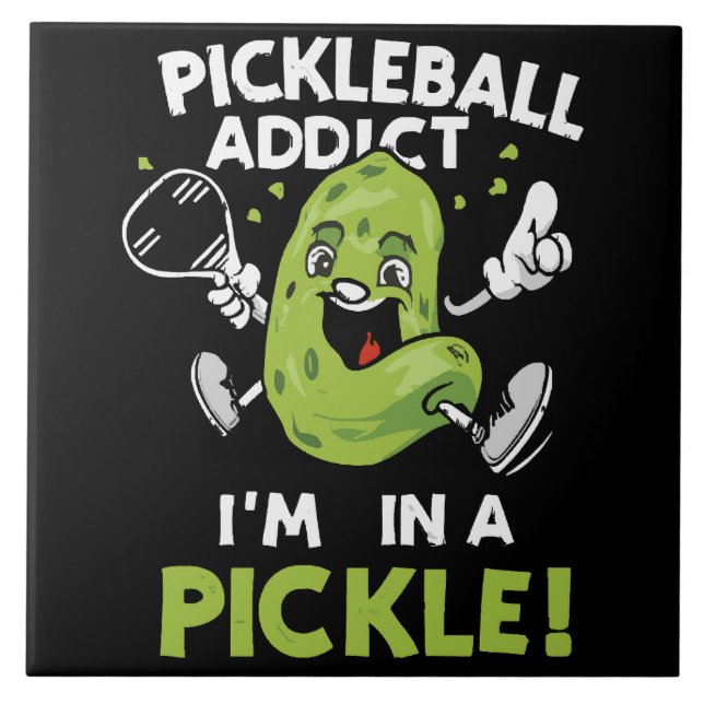 Funny-Pickleball Fliese (Vorderseite)