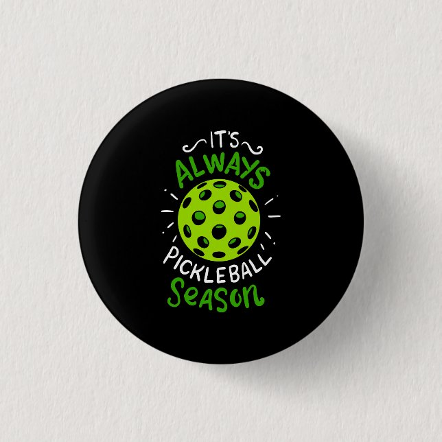 Funny Pickleball Geschenke Button (Vorderseite)
