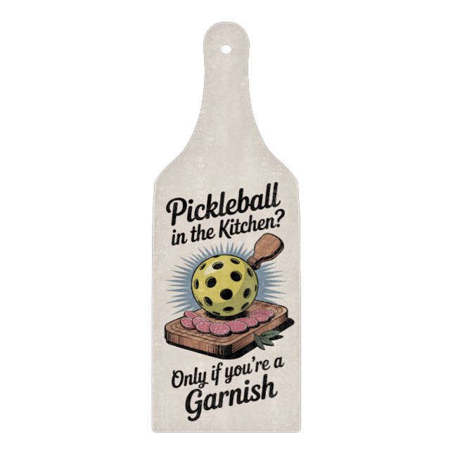 Funny Pickleball In The Kitchen Garnish Schneidebrett (Vorderseite)