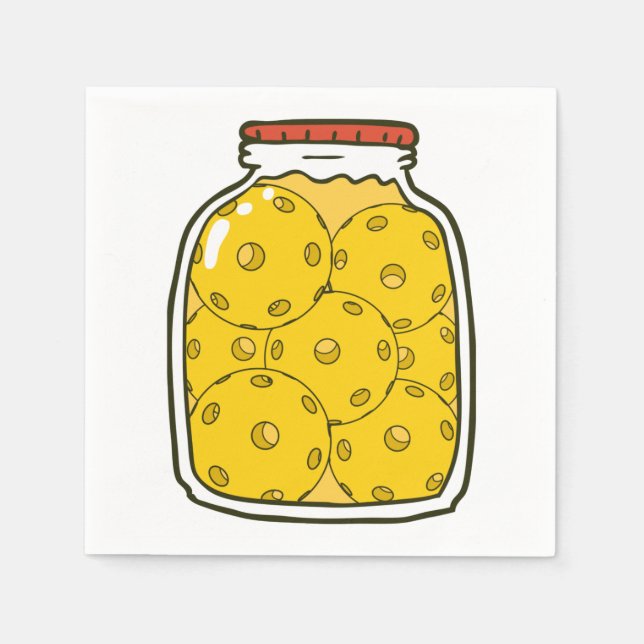 Funny Pickleball Jar Serviette (Vorderseite)