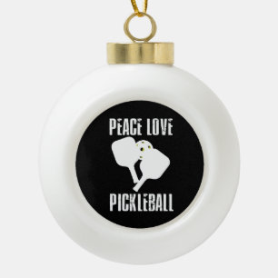 Funny Pickleball Keramik Kugel-Ornament