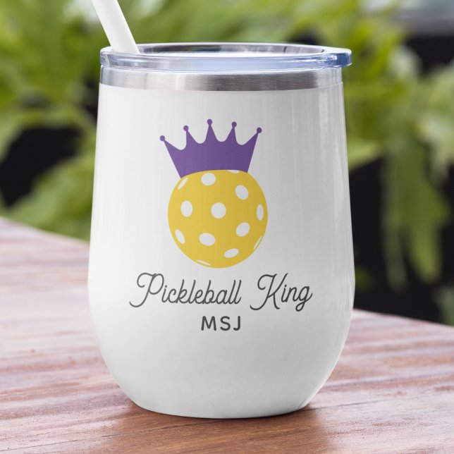 Funny Pickleball King Personalisiert Monogram Name (Von Creator hochgeladen)