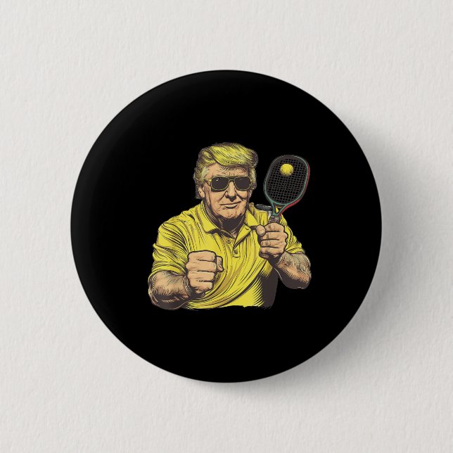 Funny Pickleball liebt Grafik Pickle Ball Men Button (Vorderseite)