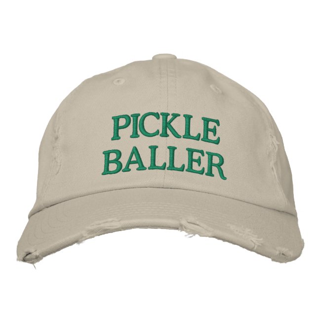 Funny Pickleball Lover Zitat Einzigartiges Geschen Bestickte Baseballkappe (Vorderseite)