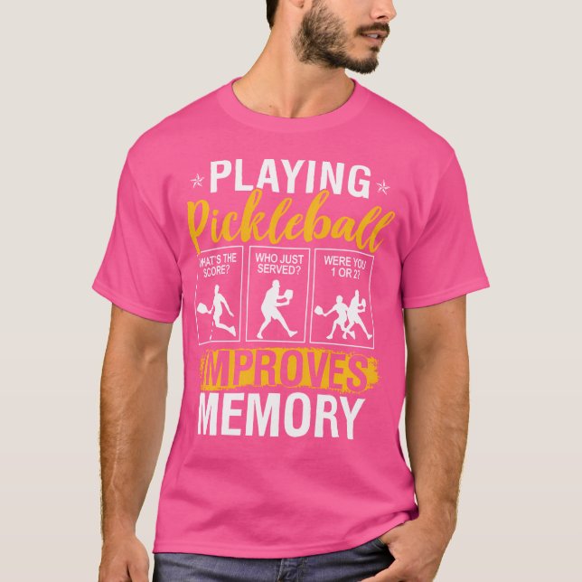 Funny Pickleball Memory Graphics Men Pickleba T-Shirt (Vorderseite)