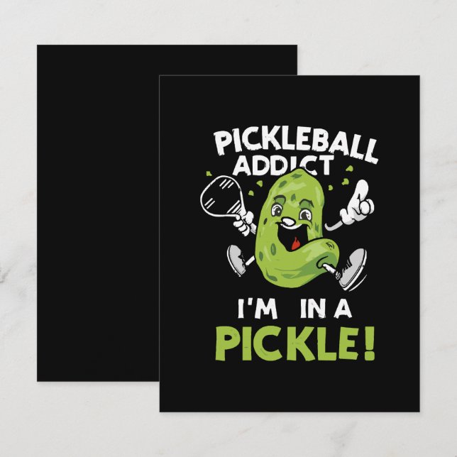Funny-Pickleball Mitteilungskarte (Vorne/Hinten)