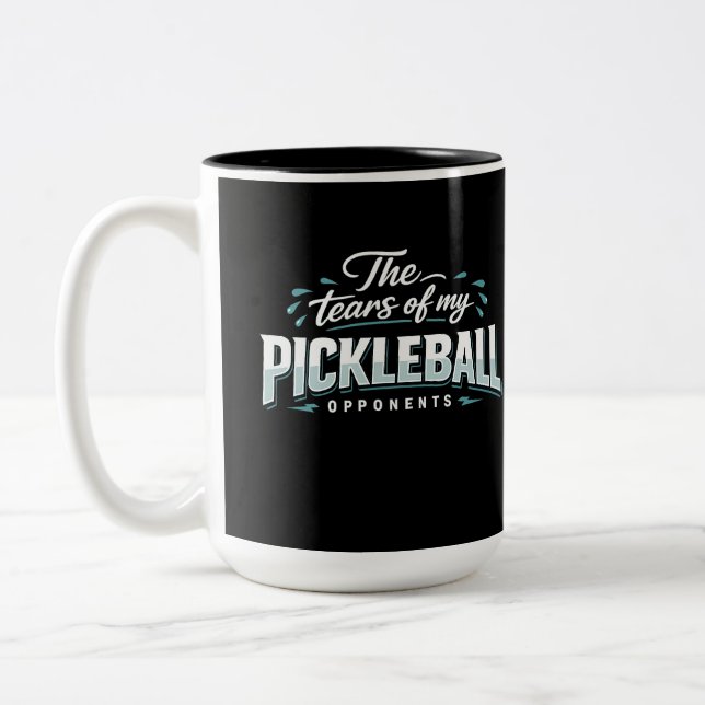 Funny Pickleball Mug – The Tears of My Opponents Zweifarbige Tasse (Links)
