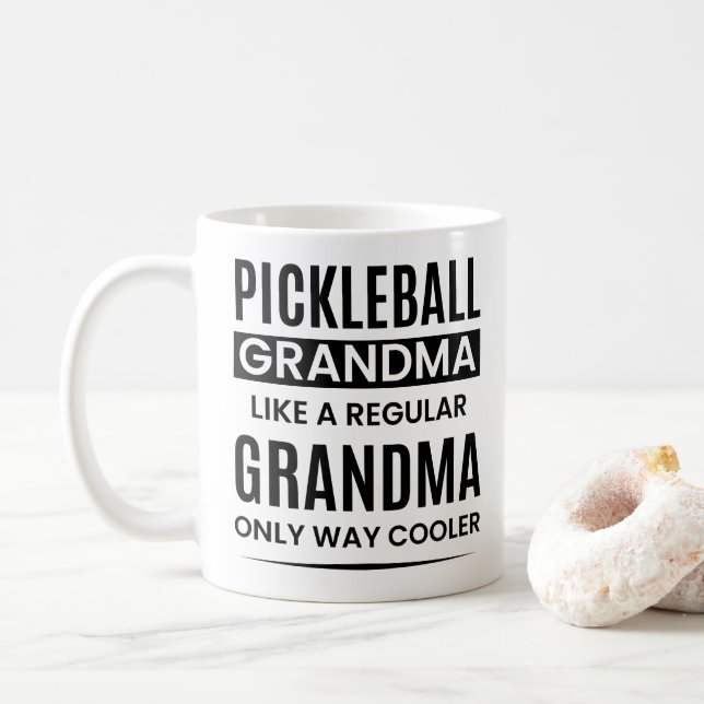 Funny Pickleball Oma wie ein normales Oma Kaffeetasse (Mit Donut)