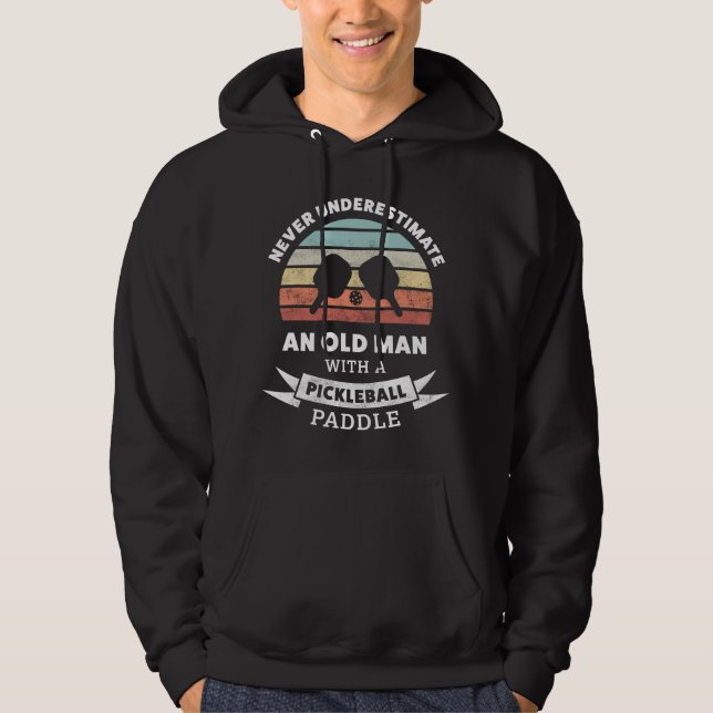 Funny Pickleball Paddle Geschenk für Großvater Hoodie (Vorderseite)