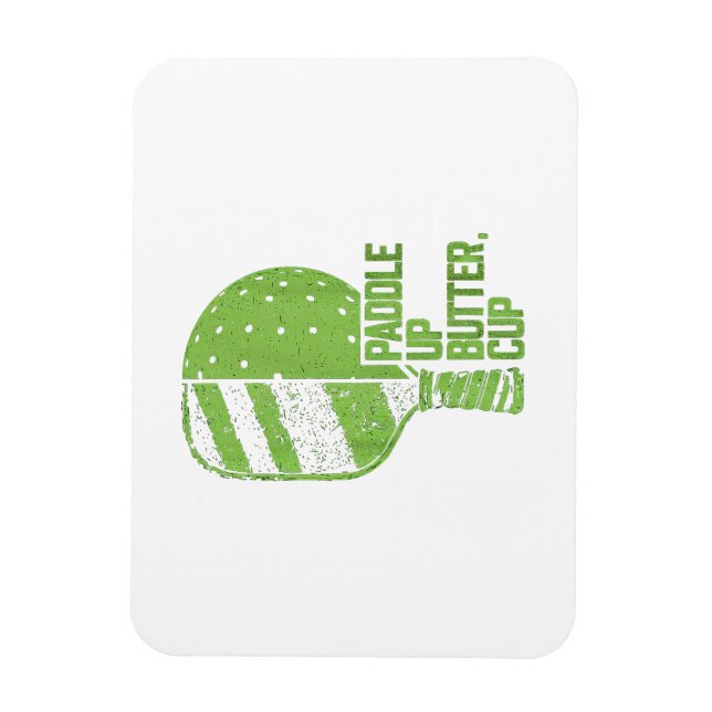 Funny Pickleball Paddle Up Butter Cup Magnet (Vertikal)