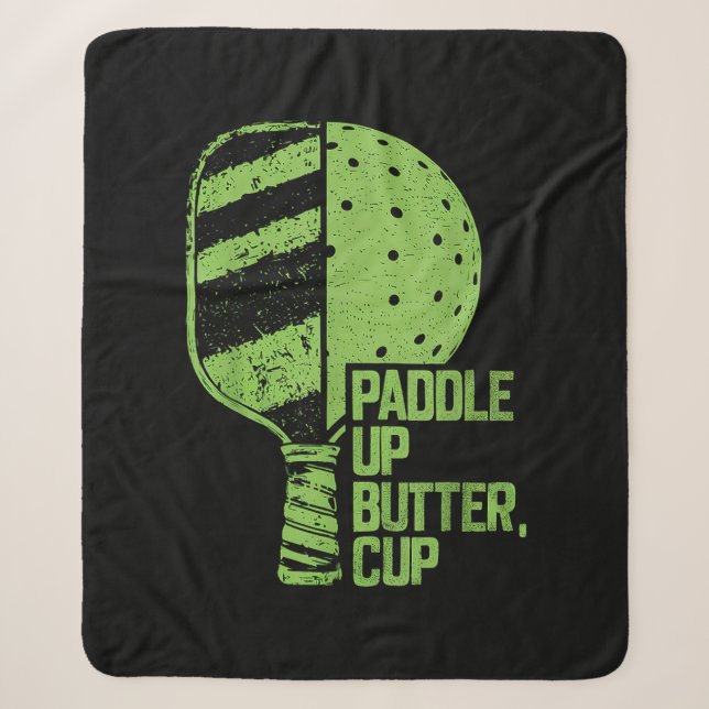 Funny Pickleball Paddle Up Butter Cup Sherpadecke (Vorderseite)