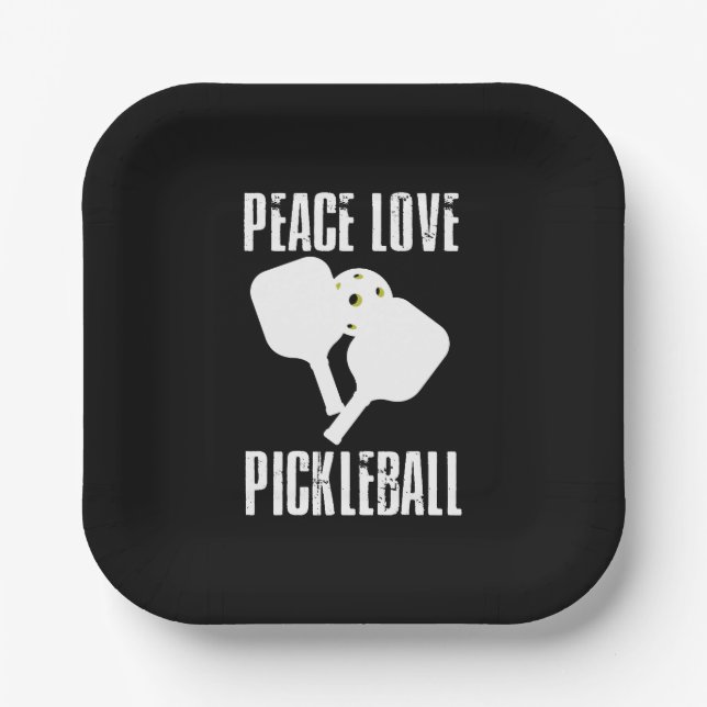 Funny Pickleball Pappteller (Vorderseite)