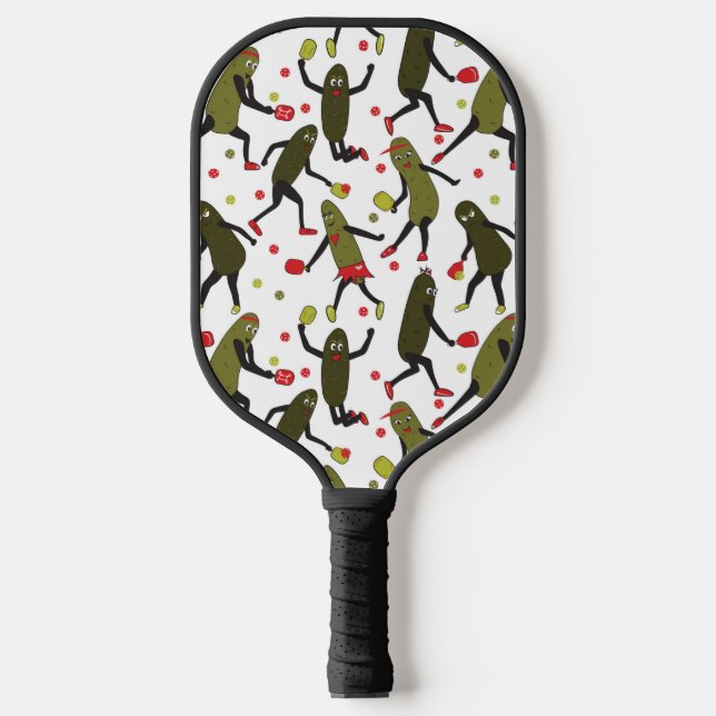Funny Pickleball Pickle People Green Pickleball Schläger (Vorderseite)