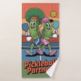 Funny Pickleball Pickleball Partner Mascot Beach Badehandtuch