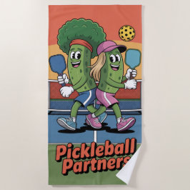 Funny Pickleball Pickleball Partner Mascot Beach Strandtuch