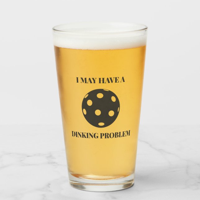 Funny Pickleball Pilsner Style Bierglas Glas (Vorne (Gefüllt))