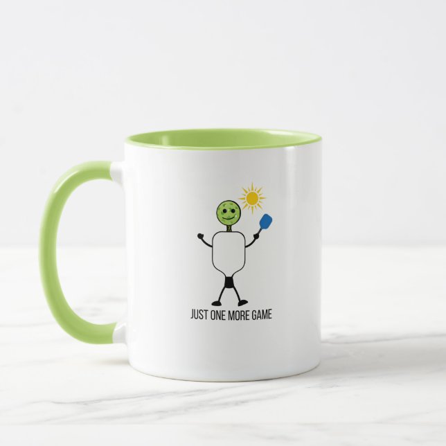 Funny Pickleball Player Character Holding Paddle  Tasse (Links)