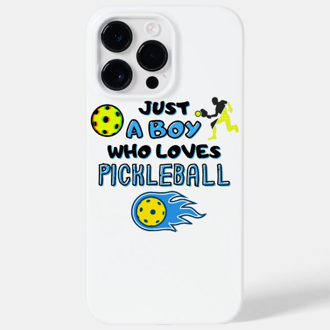 Funny Pickleball Player Just A Boy Who Loves Pickl Case-Mate iPhone Hülle (Rückseite)