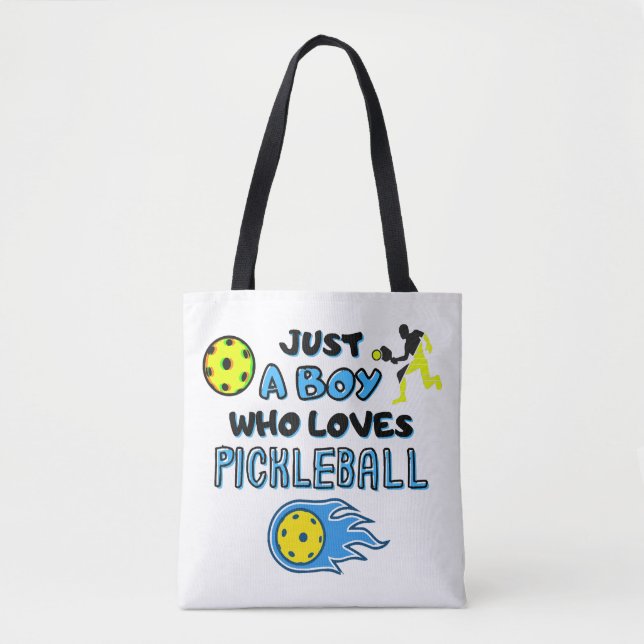 Funny Pickleball Player Nur ein Junge, der Lieben  (Vorderseite)