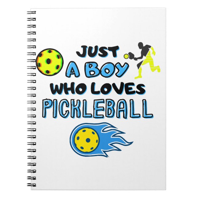 Funny Pickleball Player Nur ein Junge, der Lieben  Notizblock (Vorderseite)