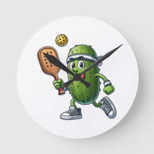 Funny Pickleball Player Paddleball Lover Runde Wanduhr