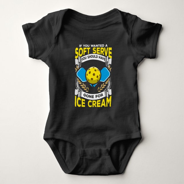 Funny Pickleball Player Serve Sarcastic Sport Baby Strampler (Vorderseite)
