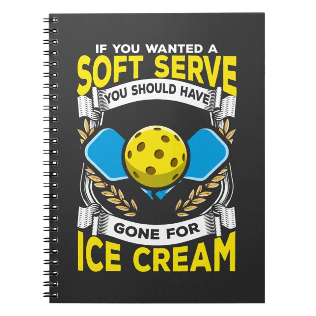 Funny Pickleball Player Serve Sarcastic Sport Notizblock (Vorderseite)