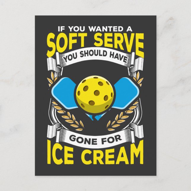 Funny Pickleball Player Serve Sarcastic Sport Postkarte (Vorderseite)