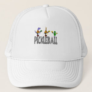 Funny Pickleball Players Animals Cartoon Truckerkappe