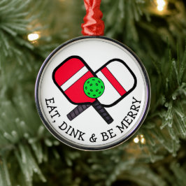 Funny Pickleball Puff Weihnachten Ornament Aus Metall