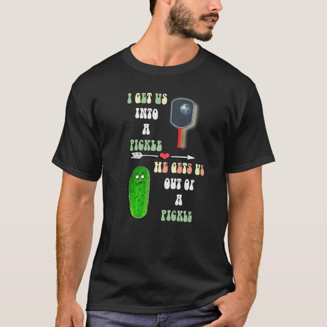 Funny Pickleball Pun Pickle Joke Couple Premium T-Shirt (Vorderseite)