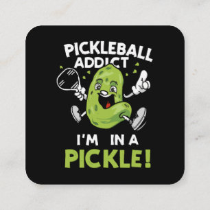 Funny-Pickleball Quadratische Visitenkarte