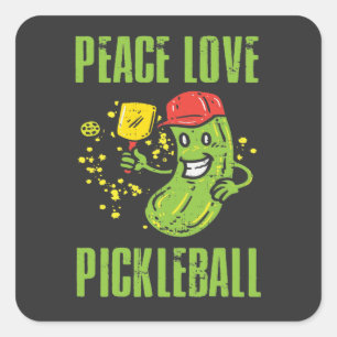 Funny Pickleball Quadratischer Aufkleber