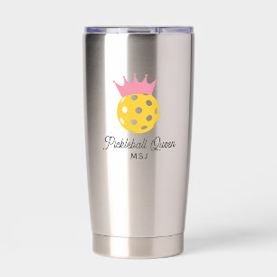Funny Pickleball Queen Personalisiert Monogram Nam Thermobecher