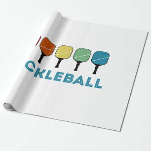 Funny Pickleball Retro Vintag Geschenkpapier