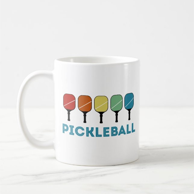 Funny Pickleball Retro Vintag Kaffeetasse (Links)