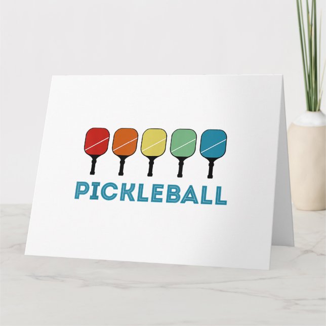 Funny Pickleball Retro Vintag Karte (Vorderseite)