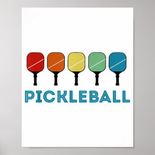 Funny Pickleball Retro Vintag Poster