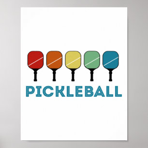 Funny Pickleball Retro Vintag Poster